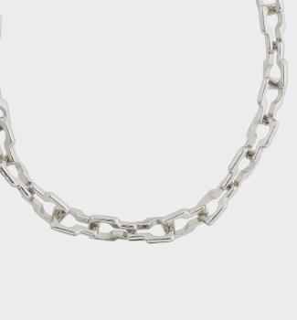 LIVE recycled keyhole-chain necklace silver-plated - Silver Plated