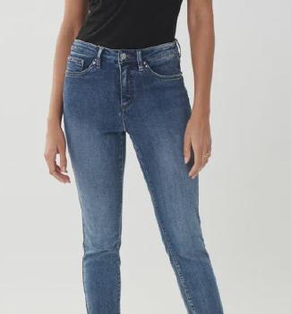 Joseph Ribkoff Basic Blue Jean Pocket w Crystal & Pearl Dot