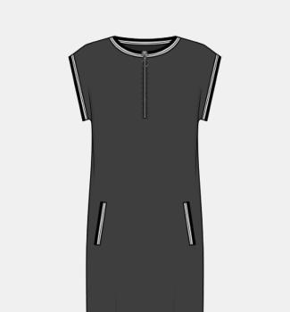 The Mod Circle Zip Neck Dress