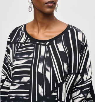 Silky Abstract Pattern Woven Top