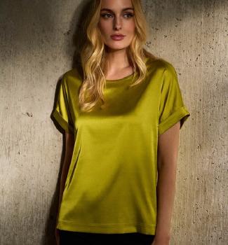 Sateen Short Sleeve Top