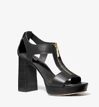 MK Berkley Mid Stacked Heel Sandal