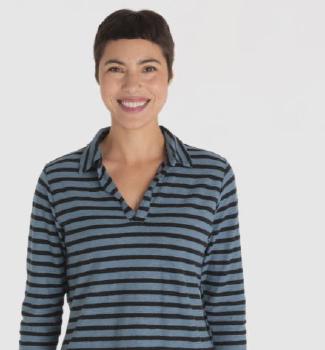 Cutloose Stripe Polo PreShrunk Top