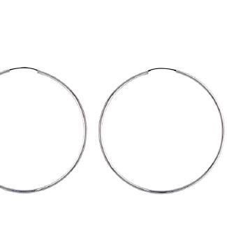 Earring MedThin Hoop Sanne 631716083 Silver 45mm