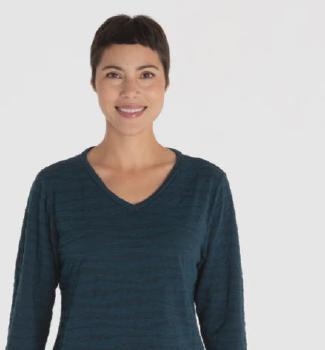 CutLoose HighLow Textured V Neck Top