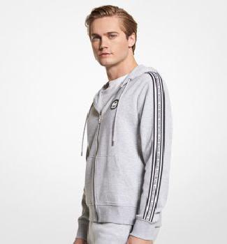 Michael Kors Logo Tape Full Zip Hoody Grey
