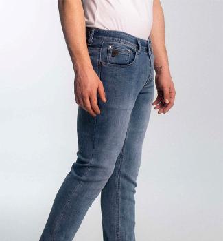 Lois Peter Slim Jean Handbleached Mid Rise