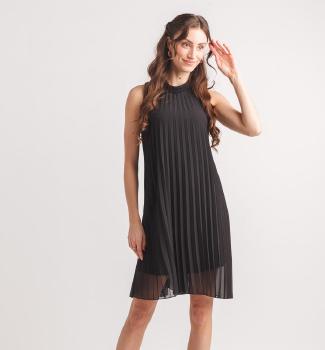 PERMANENT PLEAT MOCK NECK DRESS