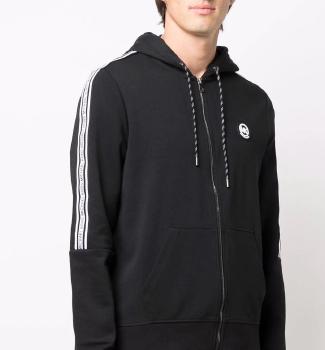 Michael Kors Logo Tape Full Zip Hoody Black