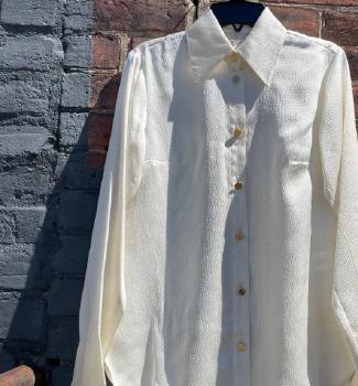Michael  Kors  Vanilla Ripple Satin Shirt