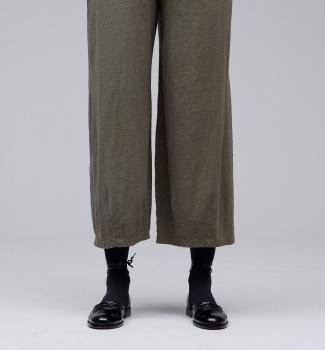 Cutloose Darted Cotton Linen Crop Pant Biased Cut