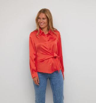 Kaffe Sexy Silky Side Wrap Shirt