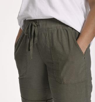 KAffe Crepe Cotton Drawstring Short