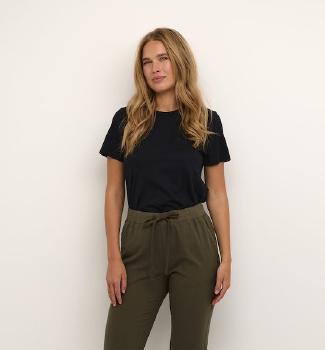 Kaffe Crepe Cotton Capri Jogger