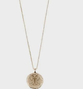 Gemini Horoscope Necklace Gold Plated Crystal